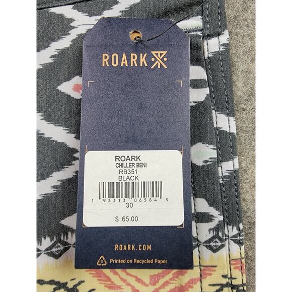 Roark Board Shorts Mens 30 Gray Yellow Geometric The Chiller Beni Outdoor Active - Picture 10 of 16